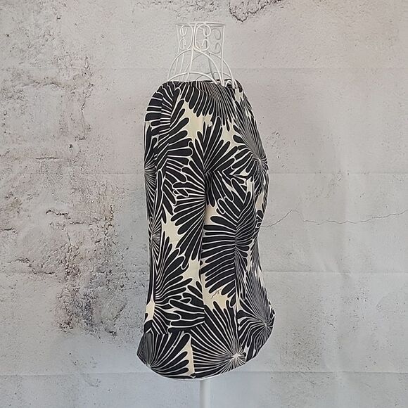 An Original Milly Of New York Elegant Black and Cream  Women's Top Size 2 - Picture 5 of 13